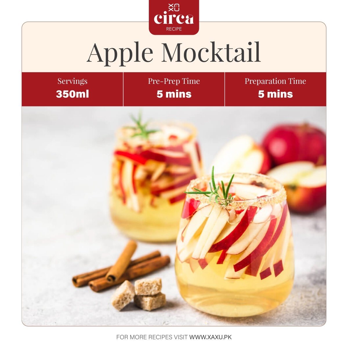 Apple Mocktail - XAXU Pakistan