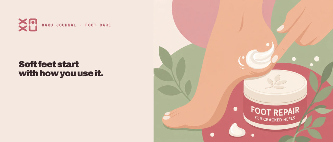 Soft feet start with how you use it — XAXU Advanced Foot Repair Cream