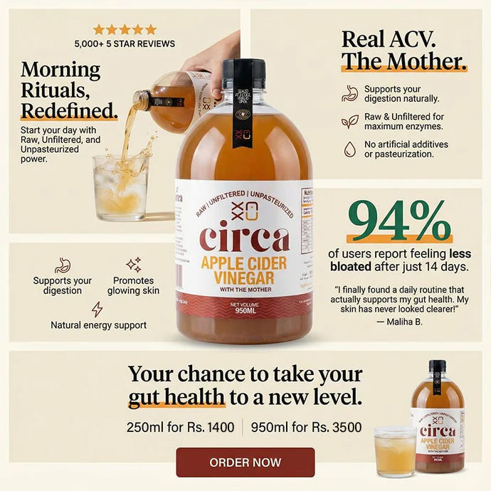 Circa Apple Cider Vinegar Lifestyle Shot – Organic Natural Digestive Support and Weight Management Pakistan
